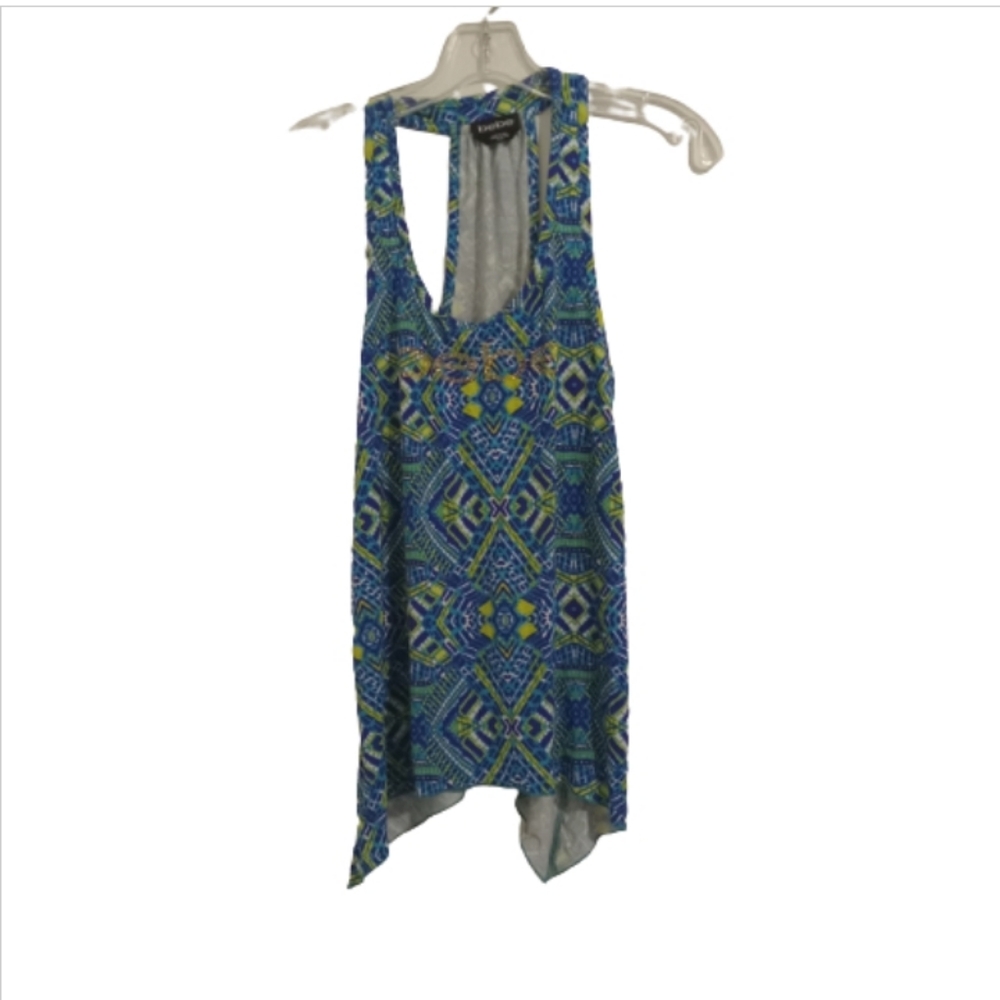 Bebe Kaleidoscope Y2K Logo Embellished Tank Top